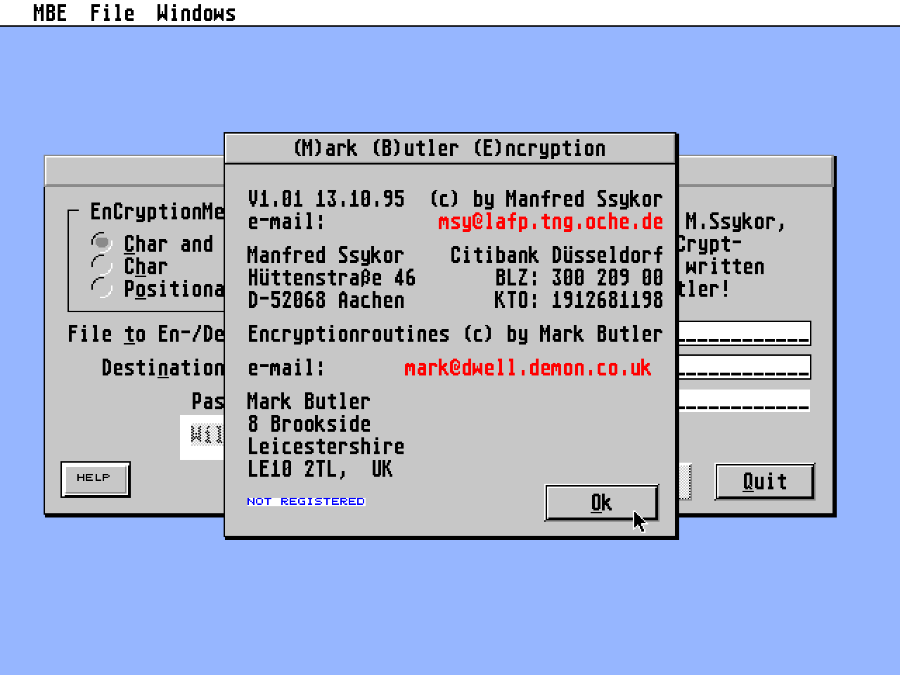 MBE - Mark Butler Encryption — screenshot 1